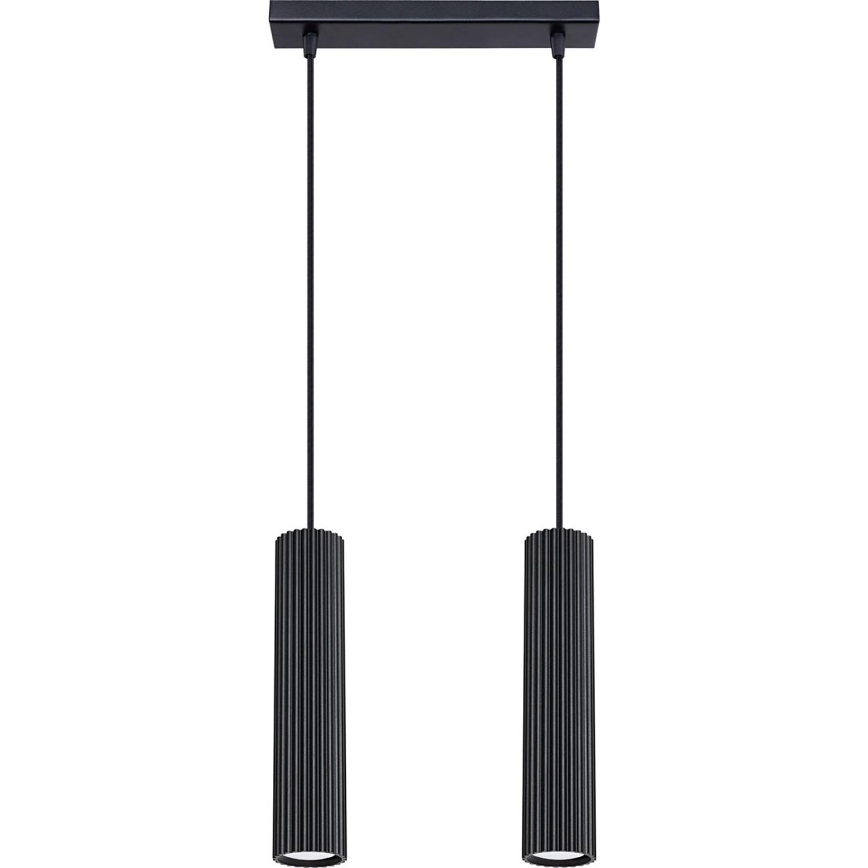 Pendel KARBON 2xGU10/10W/230V sort