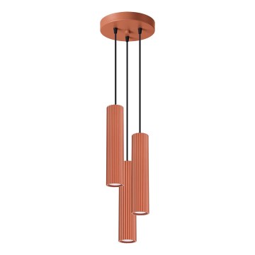 Pendel KARBON 3xGU10/10W/230V rød