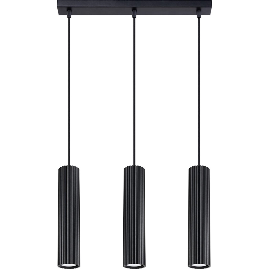 Pendel KARBON 3xGU10/10W/230V sort