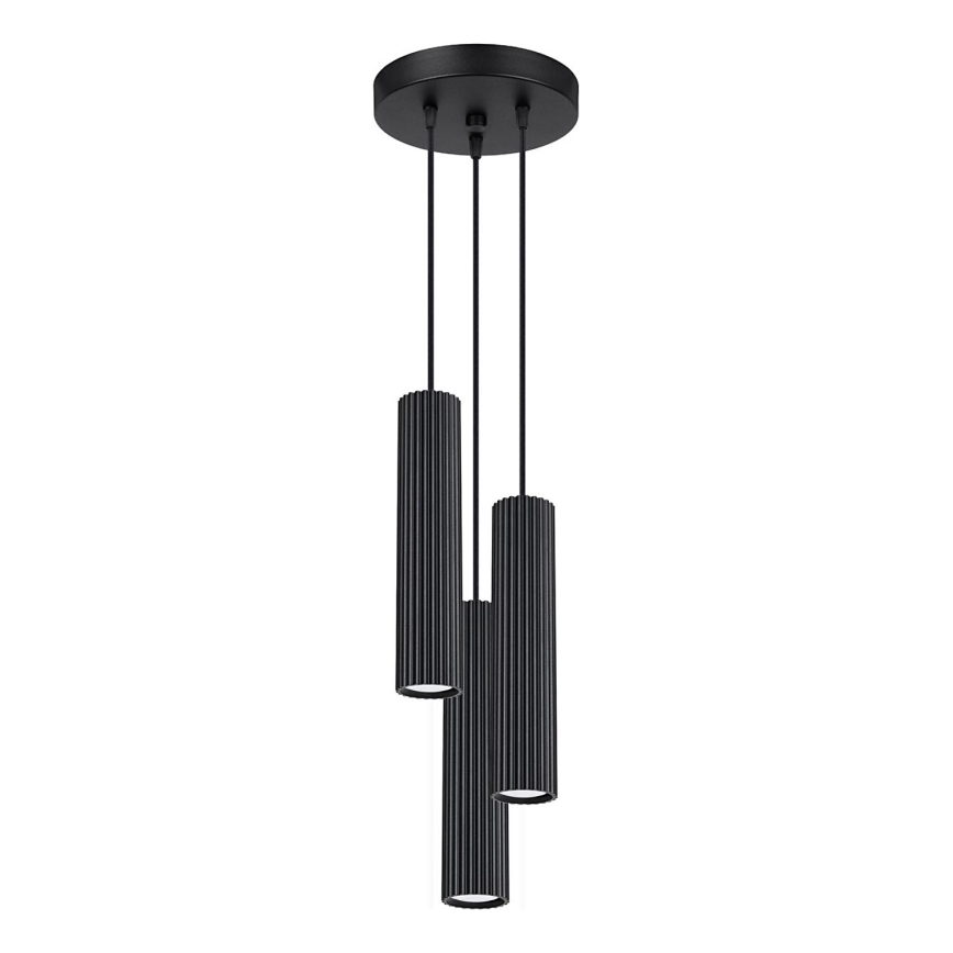 Pendel KARBON 3xGU10/10W/230V sort