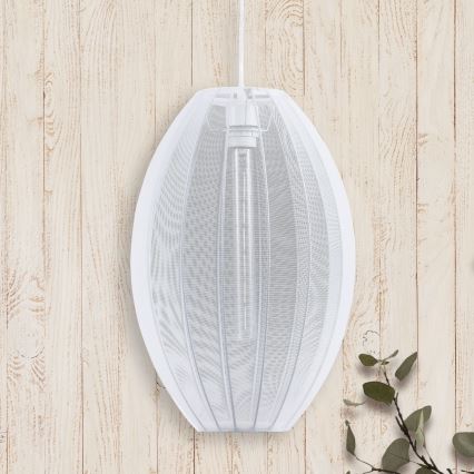 Pendel KAREI 1xE27/20W/230V diameter 30 cm hvid