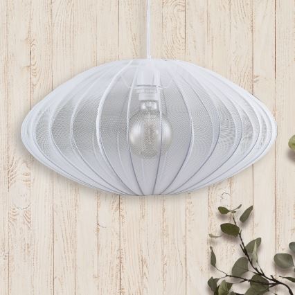 Pendel KINU 1xE27/20W/230V diameter 50 cm hvid