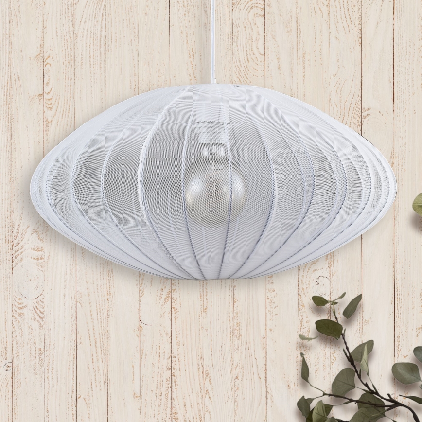 Pendel KINU 1xE27/20W/230V diameter 50 cm hvid