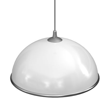 Pendel KITCHEN 1xE27/15W/230V hvid/skinnende krom