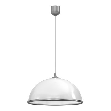 Pendel KITCHEN 1xE27/15W/230V hvid/skinnende krom