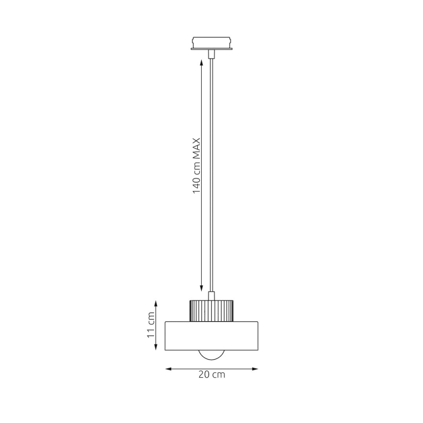 Pendel KIVI på ledning 1xE27/15W/230V, hvid