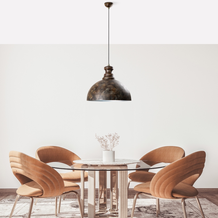 Pendel KURE 1xE27/40W/230V diameter 40 cm grå