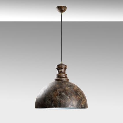 Pendel KURE 1xE27/40W/230V diameter 40 cm grå
