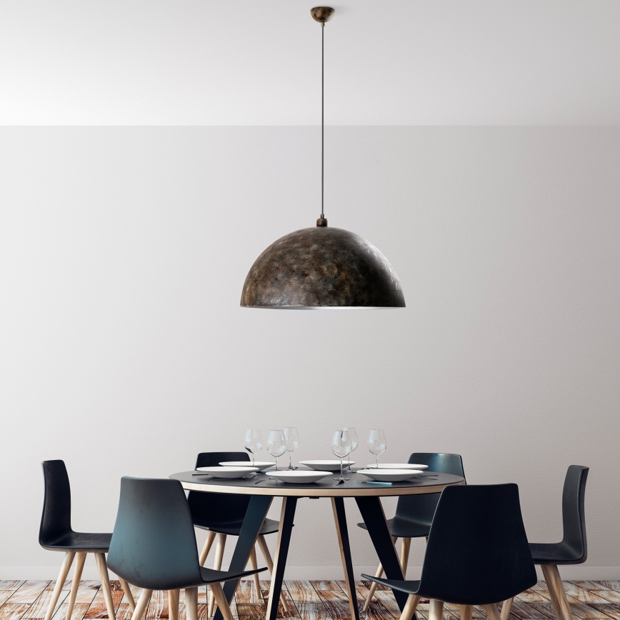 Pendel KURE 1xE27/40W/230V diameter 60 cm grå