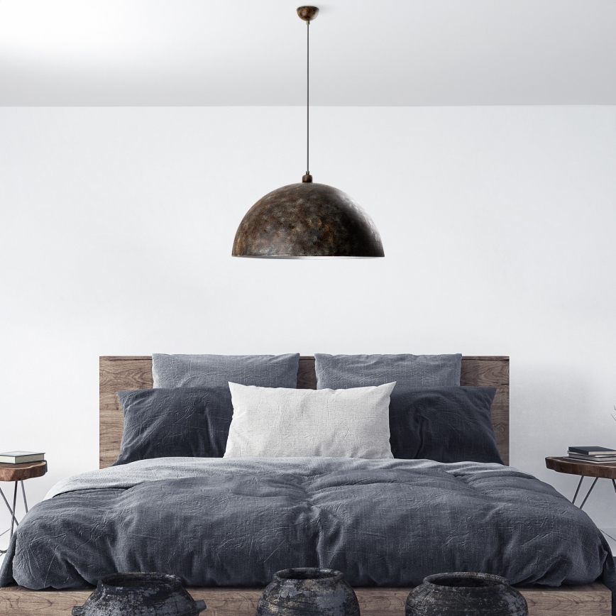 Pendel KURE 1xE27/40W/230V diameter 60 cm grå