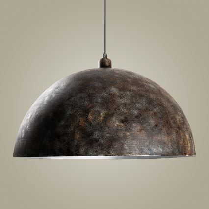 Pendel KURE 1xE27/40W/230V diameter 60 cm grå