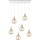 Pendel LACRIMA HONEY 6xE27/60W/230V hvid/guldfarvet/røget beige