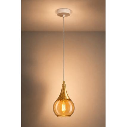 Pendel LACRIMA WHITE 1xE27/60W/230V