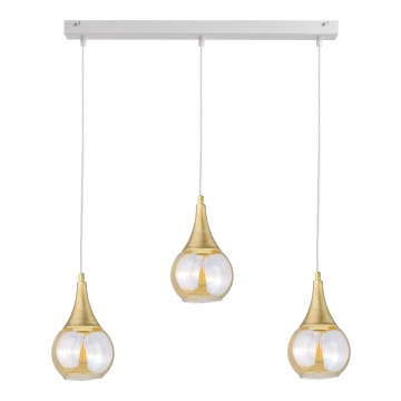 Pendel LACRIMA WHITE 3xE27/60W/230V