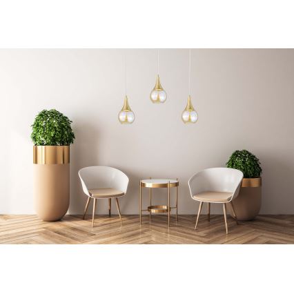 Pendel LACRIMA WHITE 3xE27/60W/230V