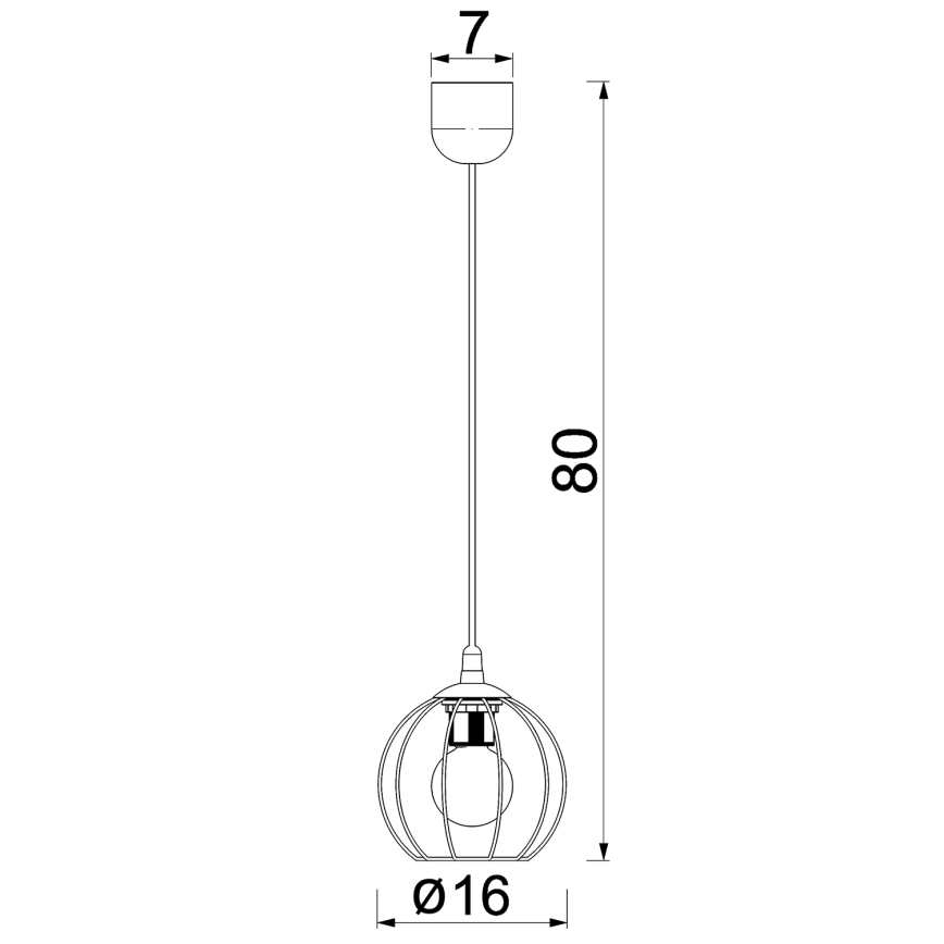 Pendel LAPS 1xE27/15W/230W sort