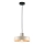 Pendel LATTE 1xE27/60W/230V beige/sort/skinnende krom
