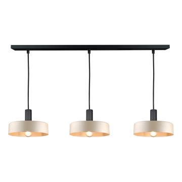 Pendel LATTE 3xE27/60W/230V beige/sort