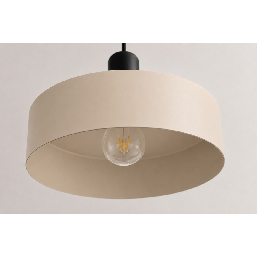 Pendel LATTE 3xE27/60W/230V beige/sort