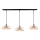 Pendel LATTE 3xE27/60W/230V beige/sort/skinnende krom