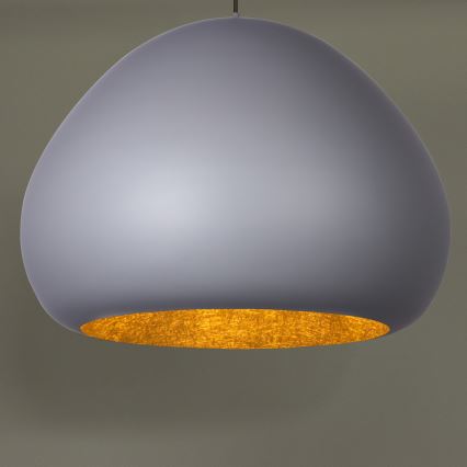 Pendel LAVA 1xE27/15W/230V grå/guldfarvet