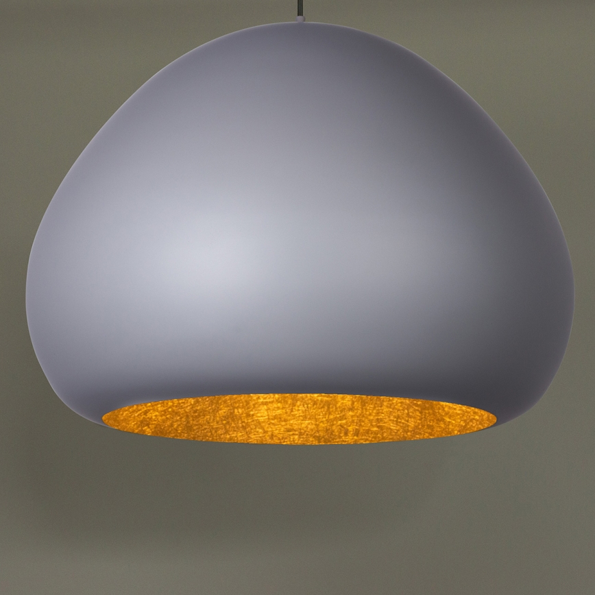 Pendel LAVA 1xE27/15W/230V grå/guldfarvet