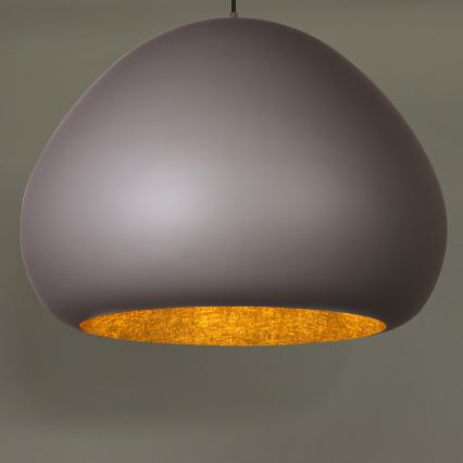Pendel LAVA 1xE27/15W/230V taupe/guldfarvet