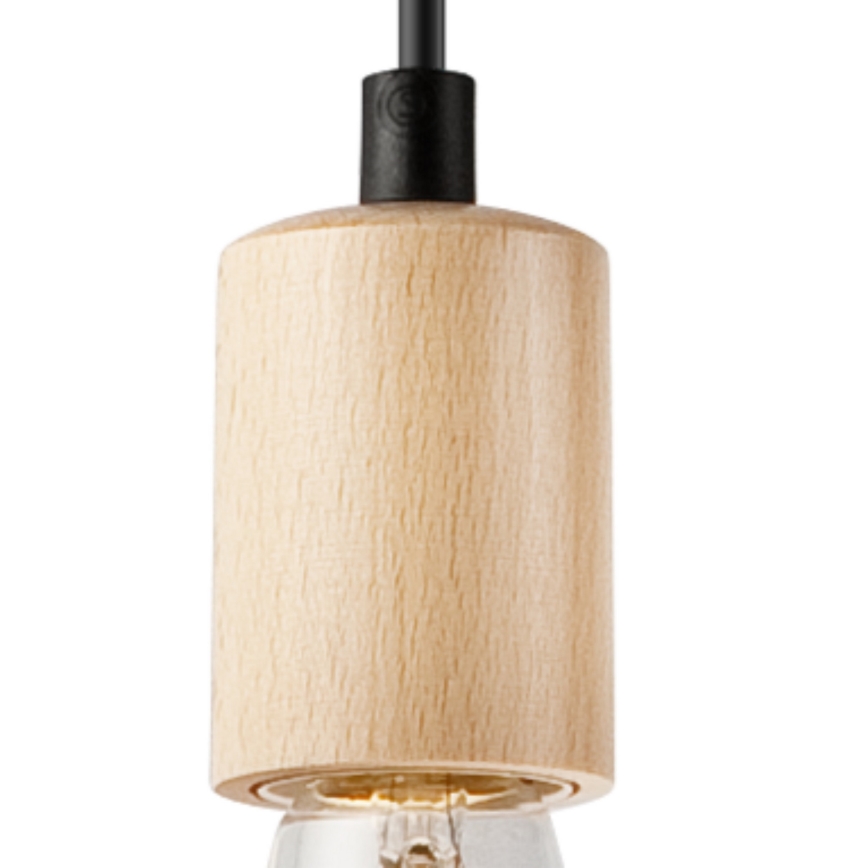 Pendel LEON 3xE27/60W/230V bøg