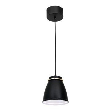 Pendel LERDO 1xE27/60W/230V sort/guldfarvet