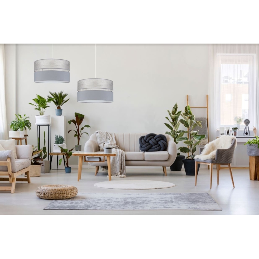 Pendel LIMA 1xE27/60W/230V grå