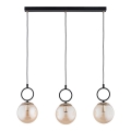 Pendel LISTER 3xE14/10W/230V sort/røget beige