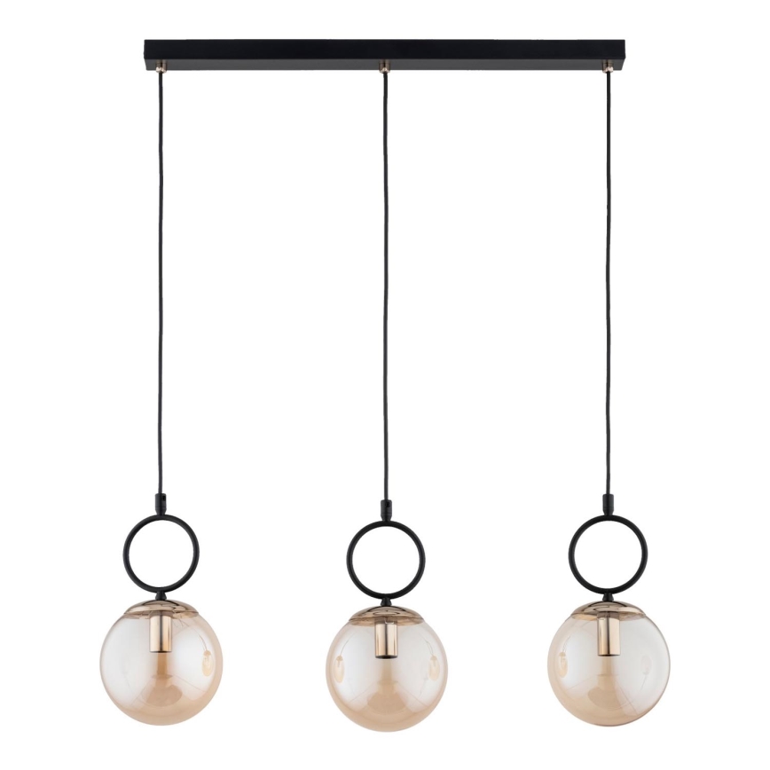 Pendel LISTER 3xE14/10W/230V sort/røget beige