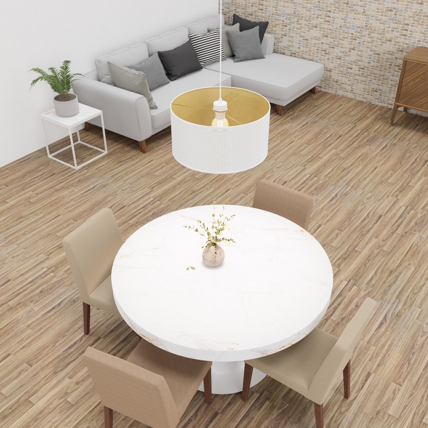 Pendel LOFT SHADE 1xE27/60W/230V diameter 40 cm hvid/gylden