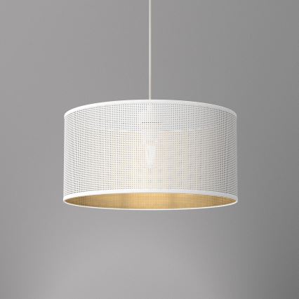 Pendel LOFT SHADE 1xE27/60W/230V diameter 40 cm hvid/gylden