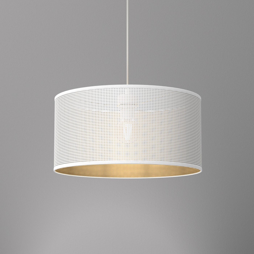 Pendel LOFT SHADE 1xE27/60W/230V diameter 40 cm hvid/gylden
