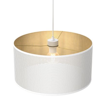 Pendel LOFT SHADE 1xE27/60W/230V diameter 40 cm hvid/gylden