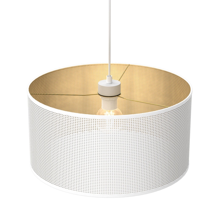 Pendel LOFT SHADE 1xE27/60W/230V diameter 40 cm hvid/gylden