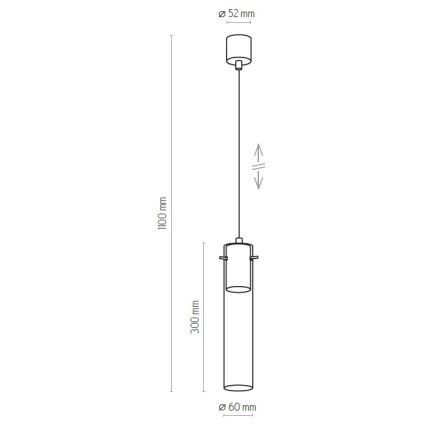Pendel LOOK GRAPHITE 1xGU10/10W/230V