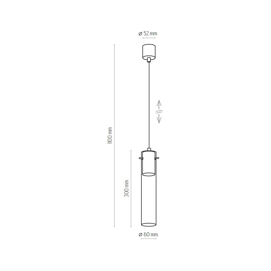 Pendel LOOK GRAPHITE 1xGU10/10W/230V