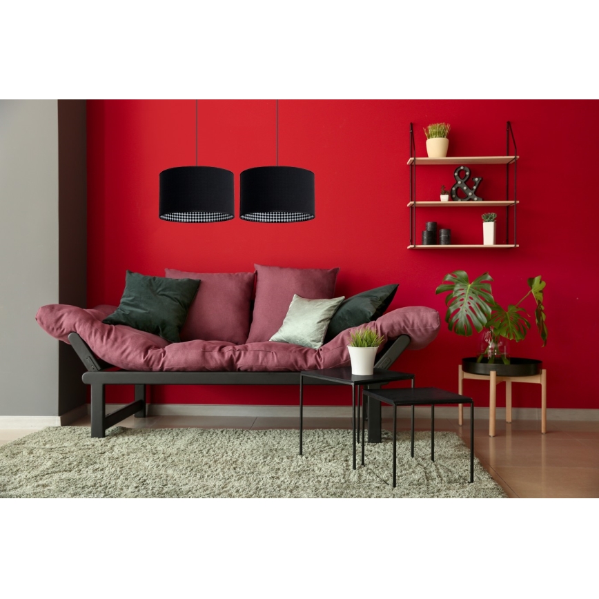 Pendel LORI 2×E27/60W/230V sort