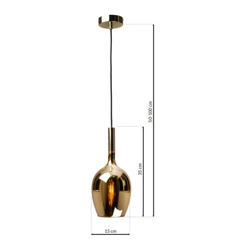 Pendel LUGANO 1xE14/40W/230V gylden