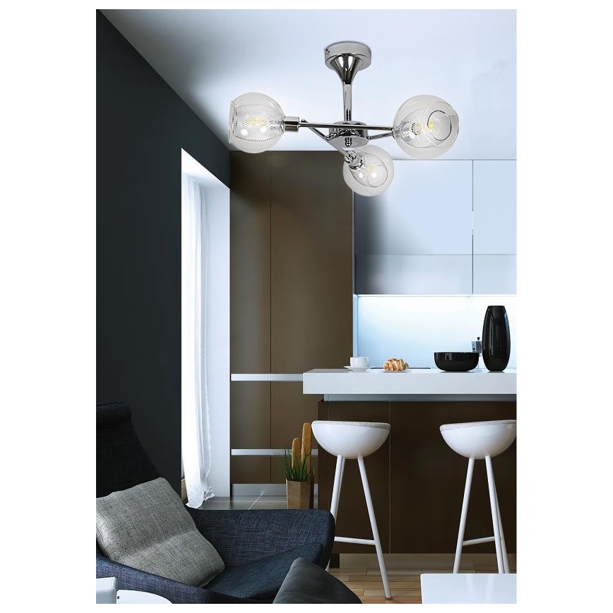 Pendel lysekrone OZZO 3xE14/40W/230V