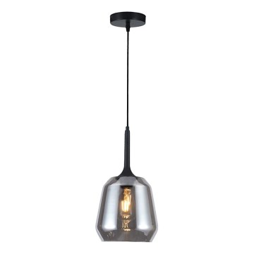 Pendel MAEVA med ledning 1xE27/40W/230V røget sort/sort