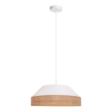Pendel MANISO 1xE27/60W/230V diameter 45 cm hvid/beige