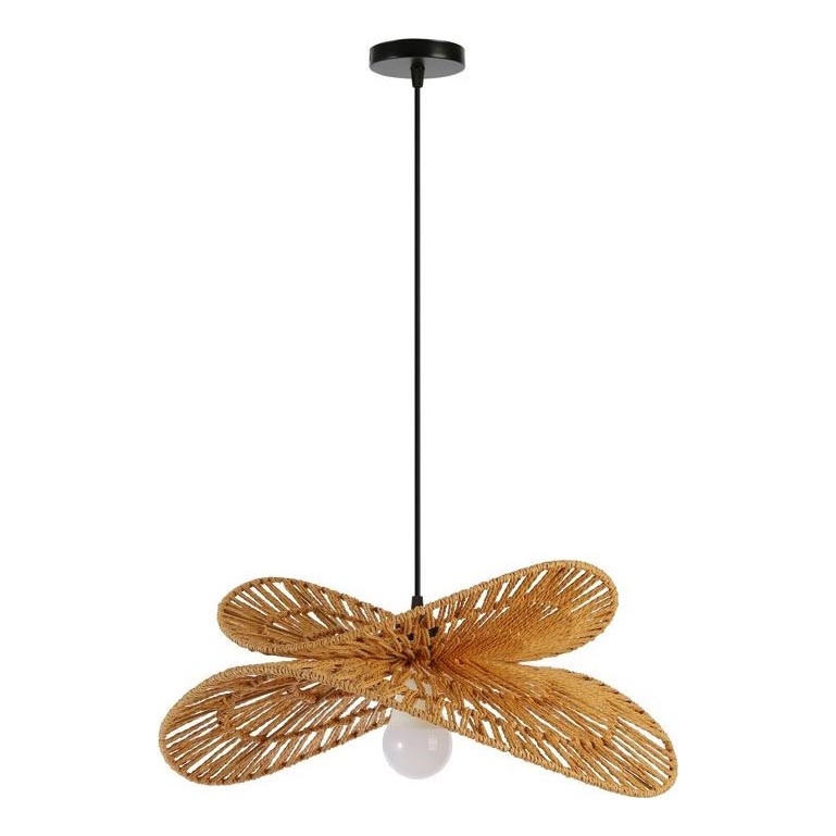 Pendel MARIPOSA 1xE27/40W/230V diameter 50 cm jute