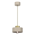 Pendel MARTI 1xE27/15W/230V beige/guldfarvet