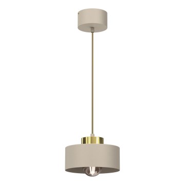 Pendel MARTI 1xE27/15W/230V beige/guldfarvet