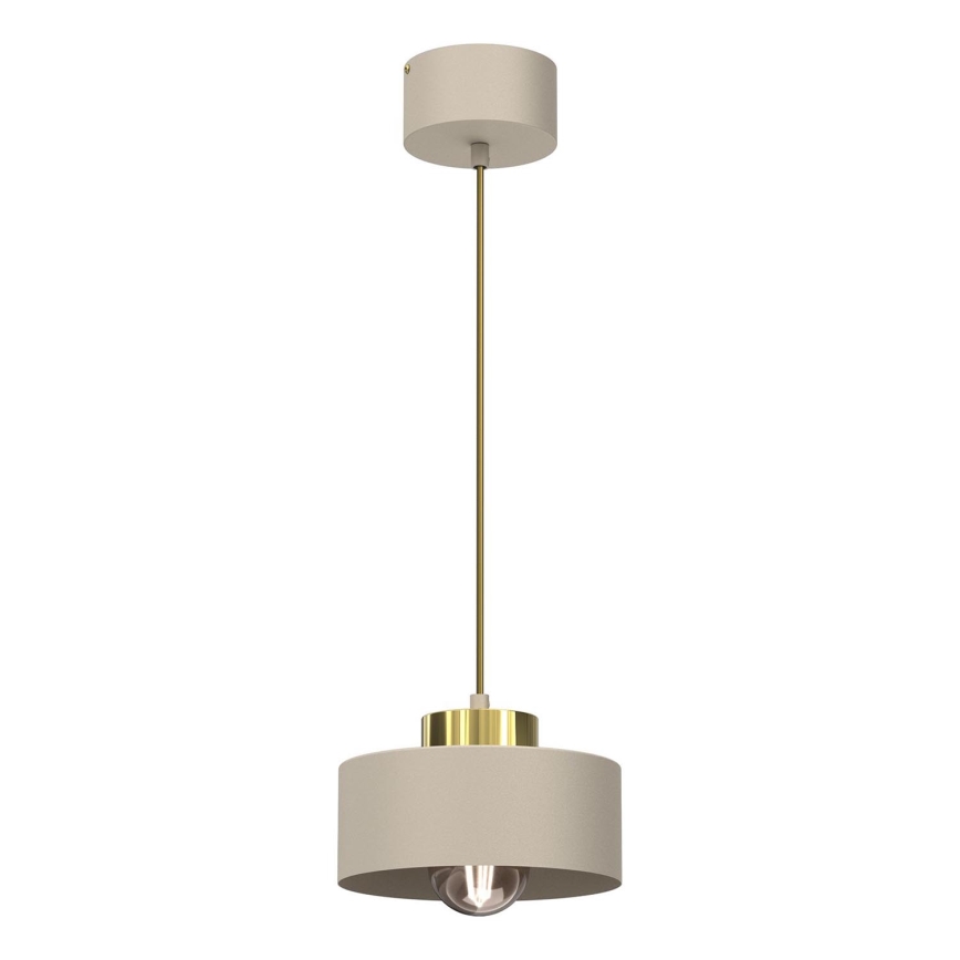 Pendel MARTI 1xE27/15W/230V beige/guldfarvet