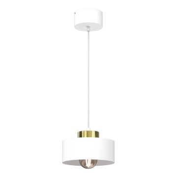 Pendel MARTI 1xE27/15W/230V hvid/guldfarvet