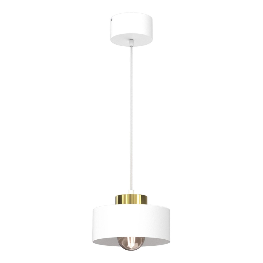 Pendel MARTI 1xE27/15W/230V hvid/guldfarvet